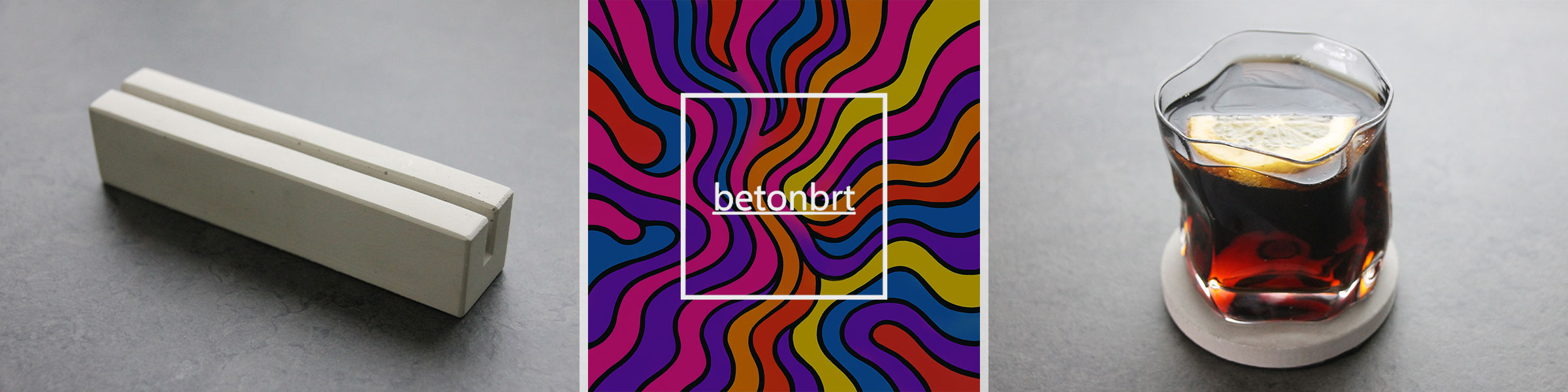 Eine Auswahl unserer Produkte und unser Logo