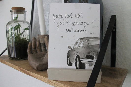 Kartenhalter aus Beton | lange Version | modern und schlicht