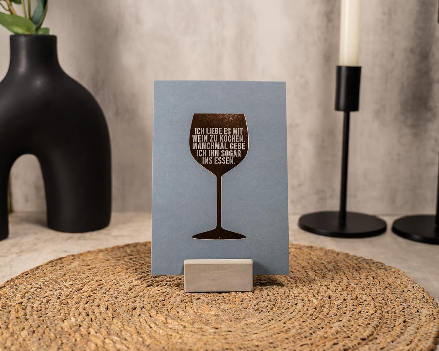 3er Set: Kartenhalter, Fotohalter aus Beton | modern und schlicht